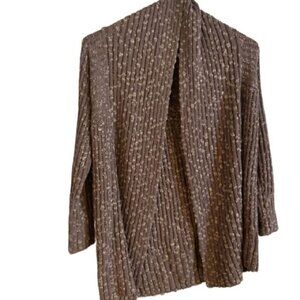 St John Sport Draped Cardigan Open Front Gray